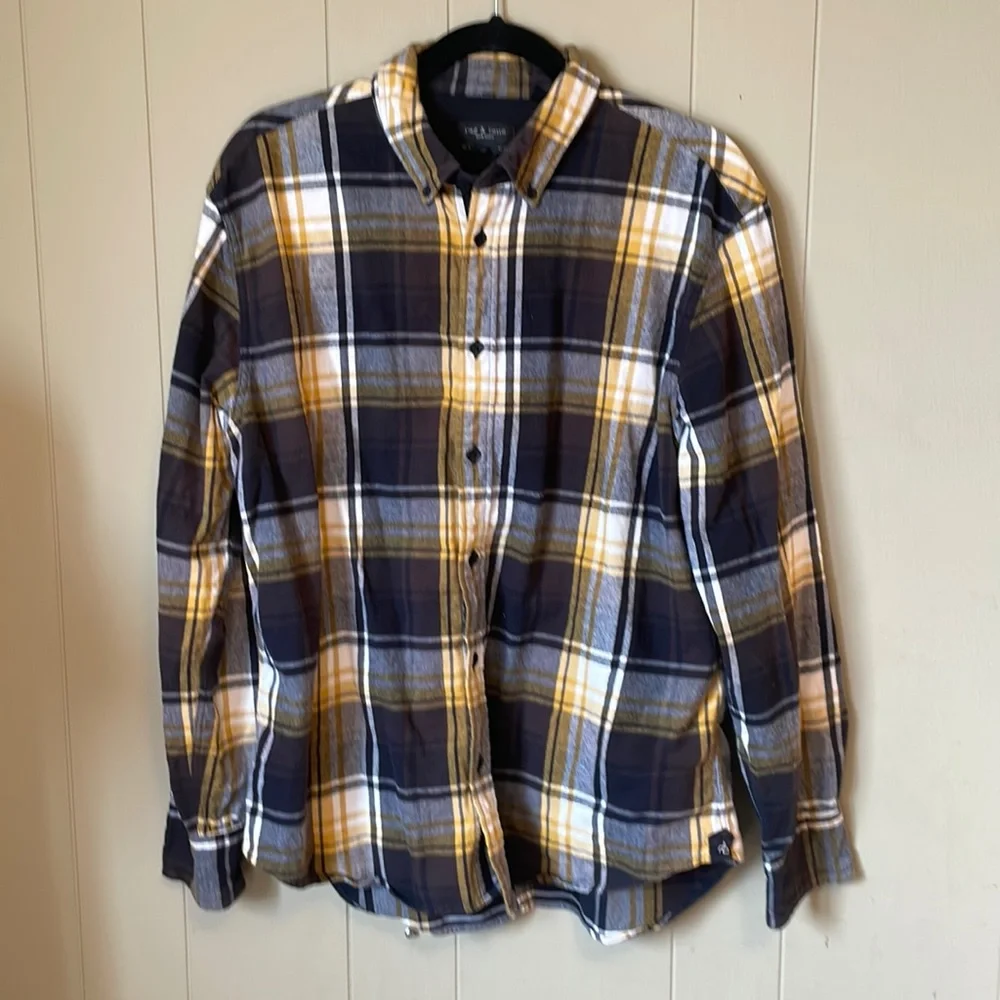 Rag & Bone Super Soft Flannel Sz XL - Picture 1 of 5